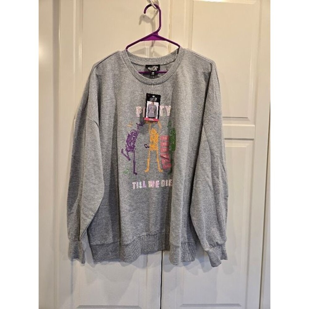 Feeling Festive Halloween Dancing Skeletons Sweatshirt - Womens XXL (18) NEW